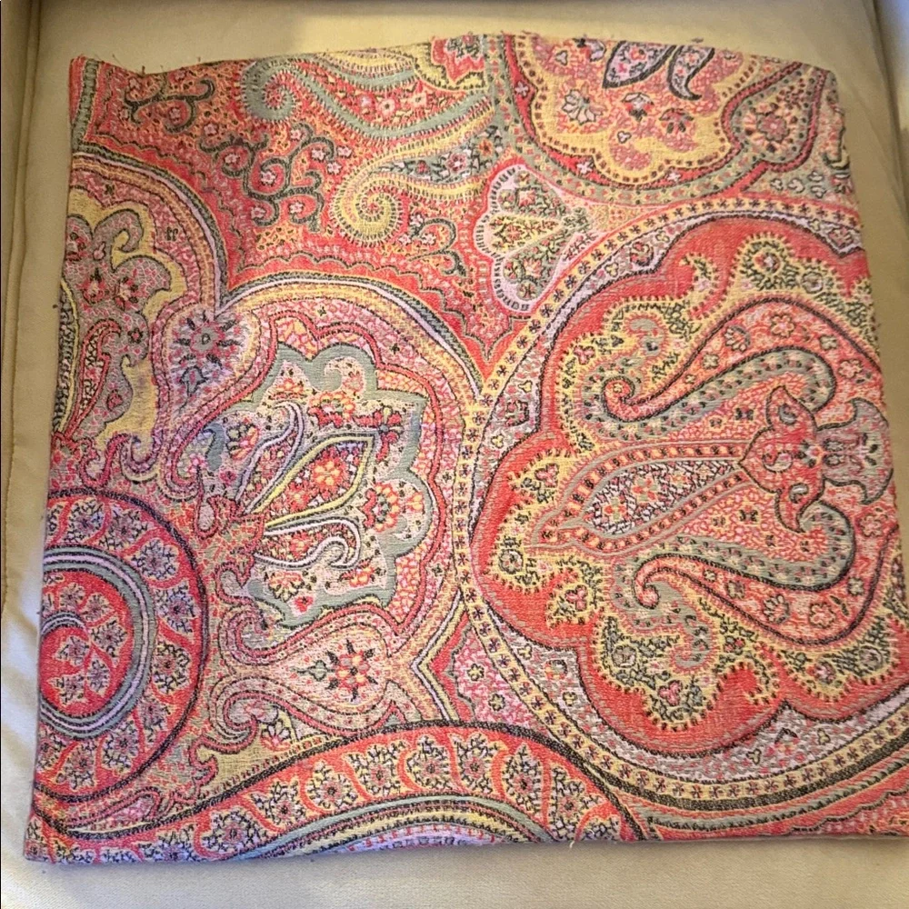Set of 5 Pottery Barn Jacquard Paisley and Velvet Pillow Covers - Multicolor